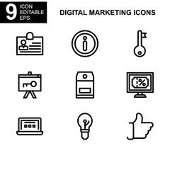 digital marketing icon or logo isolated sign symbol vector illustration - Collection of high quality black style vector icons 
