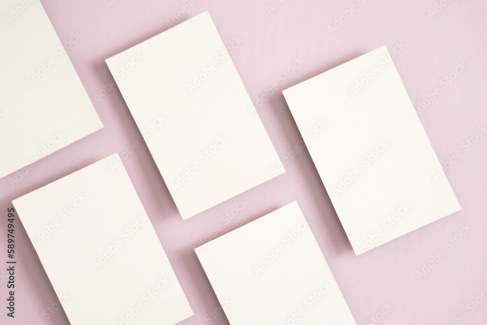 Poster minimal business print mockups composition with shadow