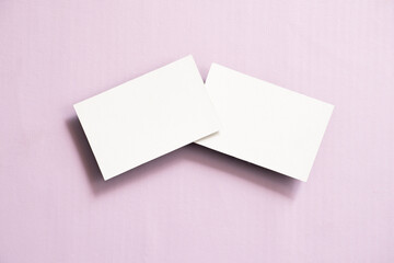 Obraz na płótnie Canvas Blank white business card for mockups