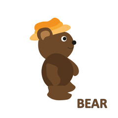 Fototapeta premium Bear. Plush soft toy. Bear toy for children.Vector