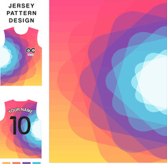 Abstract floral geometric concept vector jersey pattern template for printing or sublimation sports uniforms football volleyball basketball e-sports cycling and fishing Free Vector.