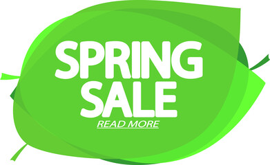 Spring Sale bubble banner, discount tag. PNG illustration