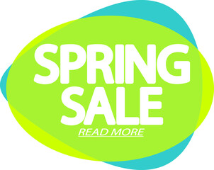 Spring Sale bubble banner, discount tag. PNG illustration
