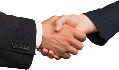Closeup of Two Business People Shaking Hands