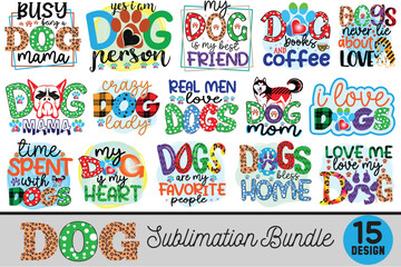 Dog  Sublimation Design Bundle