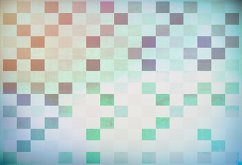 Brown and blue shades in square shapes