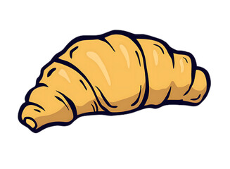 croissant isolated on white background
