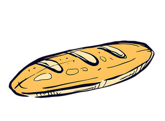 loaf of bread isolated