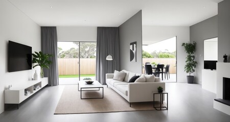 Fototapeta na wymiar Contemporary Country Living: An Interior Look at an Australian Home generative ai