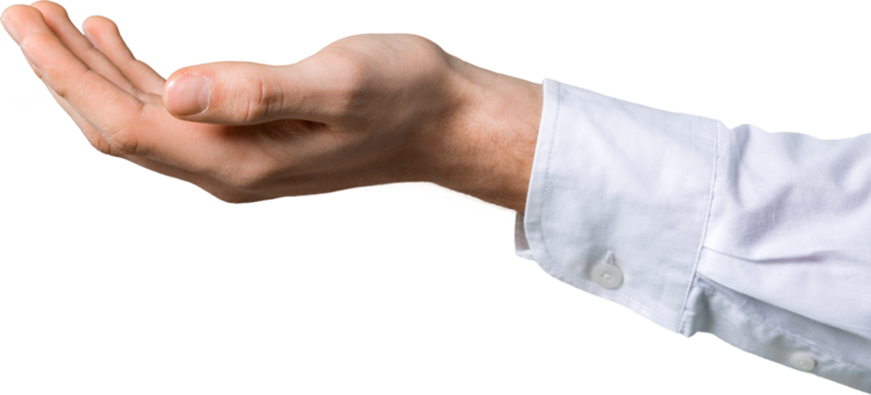 Close up of male hand