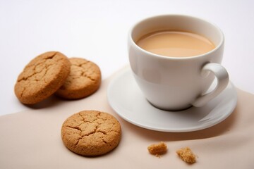 latte and freshly baked cookies, coffee and cookies