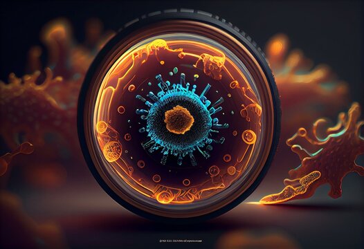 Coronavirus tracking, illustration. Generative AI