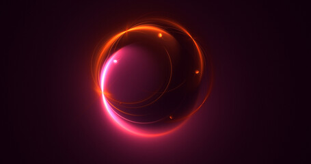 3D rendering abstract circle light background