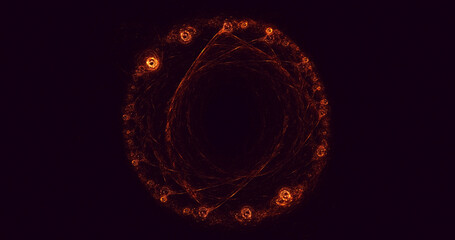 3D rendering abstract circle light background