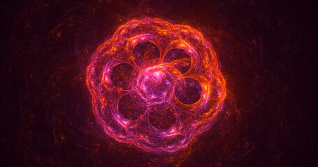 3D rendering abstract circle light background