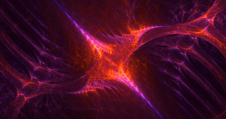 3D rendering abstract colorful fractal light background