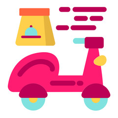 food delivery motorbike icon