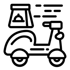 food delivery motorbike icon