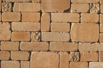 Stone wall of bricks and rocks. Background texture.
