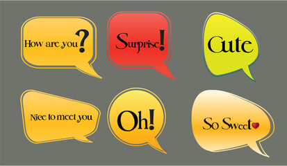 Text Speech Bubble vector