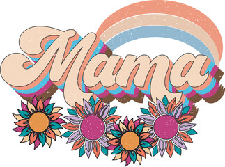 Retro Mother's Day Sublimation Design