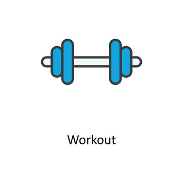 Workout Vector Fill outline Icons. Simple stock illustration stock