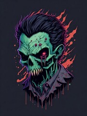 Horror zombie, Created using generative AI