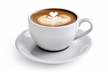 Isolated White Coffee Cup on Background. Perfect for Product Display and Design Projects