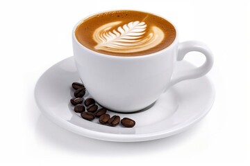 Isolated White Coffee Cup on Background. Perfect for Product Display and Design Projects