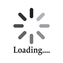 Loading or buffering icon symbol,logo illustration design template.