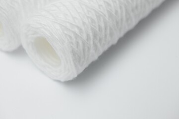 cartridges for water filter on white