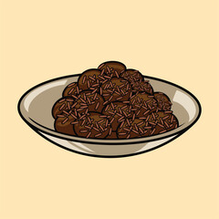 brigadeiros food vector