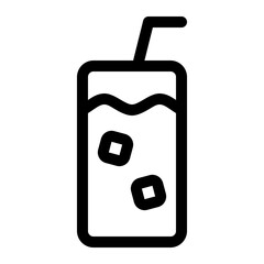 cold drink line icon