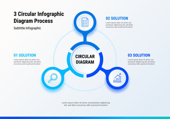 3 Circular Infographic Diagram Process