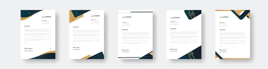 modern letterhead business style creative & clean of your corporate project design. abstract corporate professional letterhead template design.