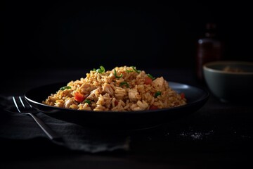 fried rice with vegetables on plate