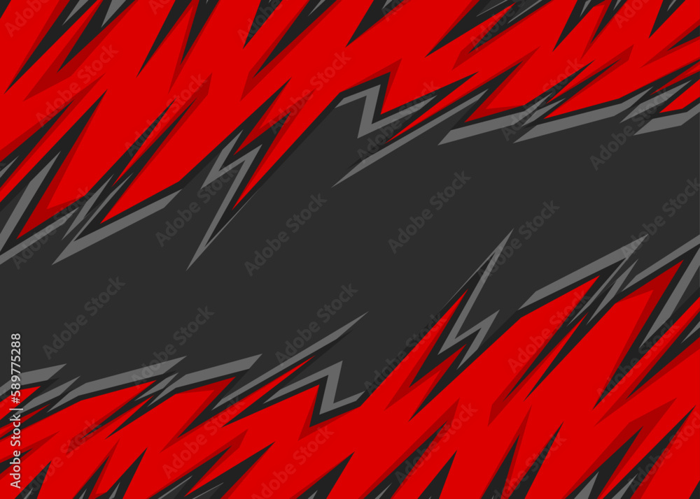Poster abstract background with reflective jagged edge pattern and with some copy space area
