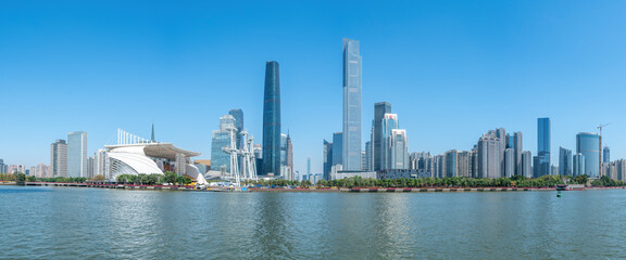 Naklejka premium Guangzhou modern urban architectural landscape