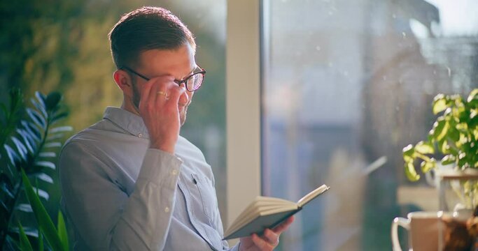 Pensive Thoughtful Businessman Working Portrait