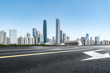 Fototapeta na wymiar Guangzhou modern architectural landscape and urban streets
