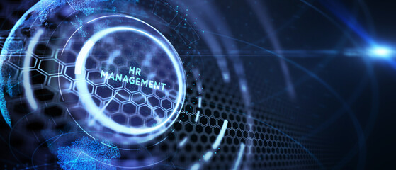 Human Resources HR management Recruitment Employment Headhunting Concept.  3d illustration