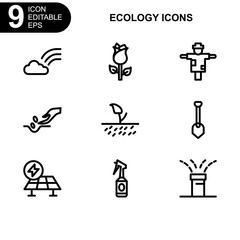 nature and ecology icon or logo isolated sign symbol vector illustration - Collection of high quality black style vector icons 
