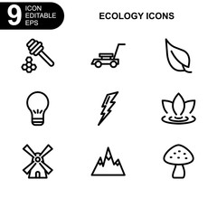 nature and ecology icon or logo isolated sign symbol vector illustration - Collection of high quality black style vector icons 

