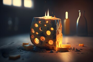 Cheese created using AI Generative Technology