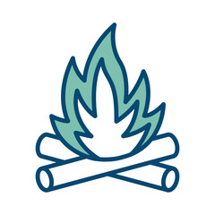 camp fire icon vector design template in white background