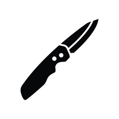 folding knife icon vector design template in white background