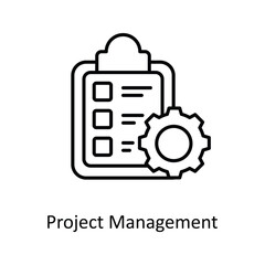 Project Management Vector  outline Icons. Simple stock illustration stock