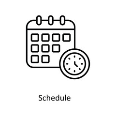 Schedule  Vector  outline Icons. Simple stock illustration stock