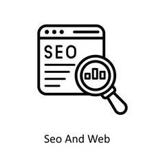 Seo And Web Vector  outline Icons. Simple stock illustration stock