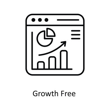 Growth Free Vector  outline Icons. Simple stock illustration stock